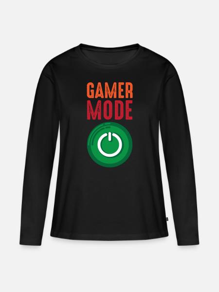 Gaming - Frauen Premium Bio Langarmshirt - Schwarz