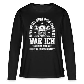 Kfz Mechaniker KFZ Mechatroniker Kfz Meister - Frauen Premium Bio Langarmshirt - Schwarz - Vorne - Julia (174cm)