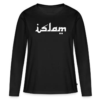 L’islam, c’est la paix - T-shirt manches longues Premium bio Femme - noir - Devant - Julia (174cm)