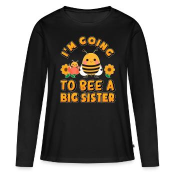 Sister I'm Going To Be A Big Sister Bee - Women's Premium Organic Long Sleeve Shirt - black - Front - Julia (174cm)