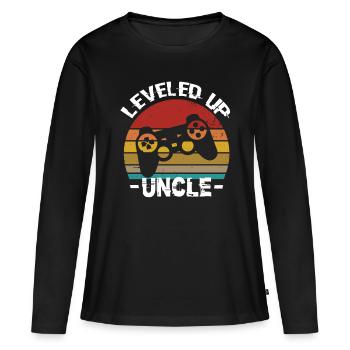 Niveau supérieur Oncle Oncle Oncle Anniversaire Oncle - T-shirt manches longues Premium bio Femme - noir - Devant - Julia (174cm)