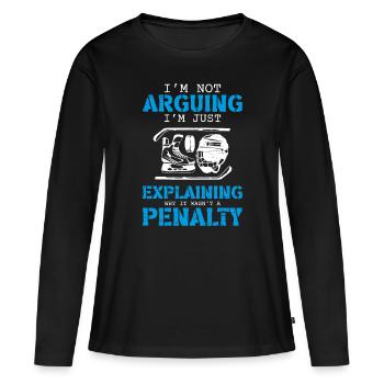 Eishockey - Frauen Premium Bio Langarmshirt - Schwarz - Vorne - Julia (174cm)