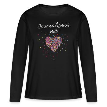 Journalismus Journalistin Journalist - Frauen Premium Bio Langarmshirt - Schwarz - Vorne - Julia (174cm)