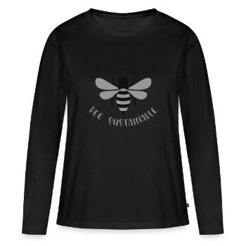 Sustainability - Women's Premium Organic Long Sleeve Shirt - black - Front - Julia (174cm)