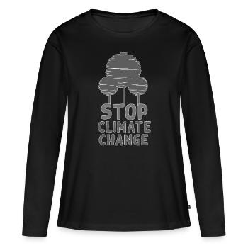 Sustainability - Women's Premium Organic Long Sleeve Shirt - black - Front - Julia (174cm)