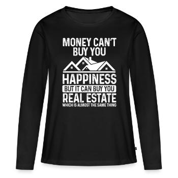 Real Estate Agent Real Estate License Test - Women's Premium Organic Long Sleeve Shirt - black - Front - Julia (174cm)