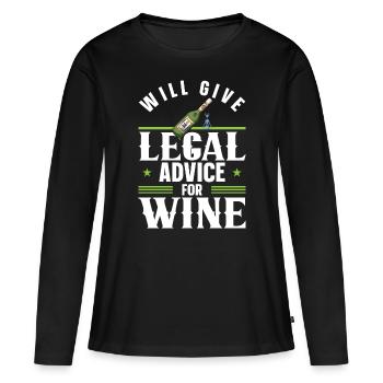 Lawyer Lawyer Law Justice Gift - Women's Premium Organic Long Sleeve Shirt - black - Front - Julia (174cm)