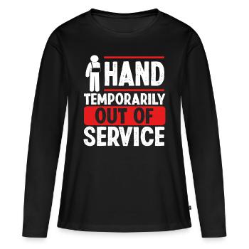 Broken Hand Funny Broken Hand Survivor Warrior - Women's Premium Organic Long Sleeve Shirt - black - Front - Julia (174cm)