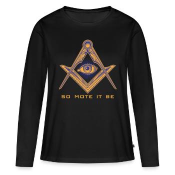 Société secrète franc-maçonne Illuminati Winkelzirkel - T-shirt manches longues Premium bio Femme - noir - Devant - Julia (174cm)