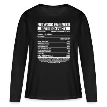 Network Engineer Tool Code Network Engineering - Frauen Premium Bio Langarmshirt - Schwarz - Vorne - Julia (174cm)