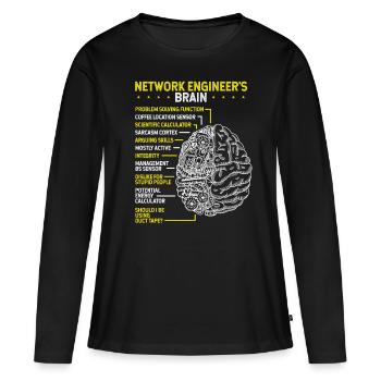 Network Engineer Networking Network Engineering - Frauen Premium Bio Langarmshirt - Schwarz - Vorne - Julia (174cm)