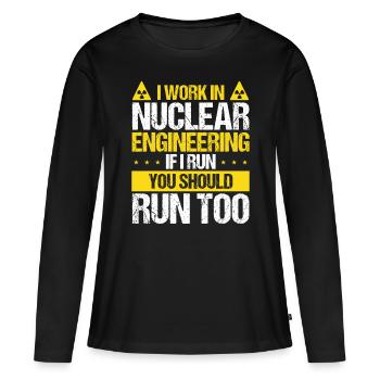 Nuclear Engineer Nuclear Engineer Professor - Frauen Premium Bio Langarmshirt - Schwarz - Vorne - Julia (174cm)