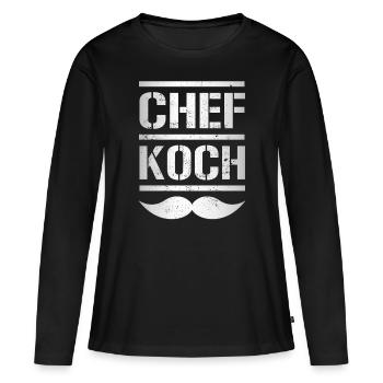 Chef - Women's Premium Organic Long Sleeve Shirt - black - Front - Julia (174cm)