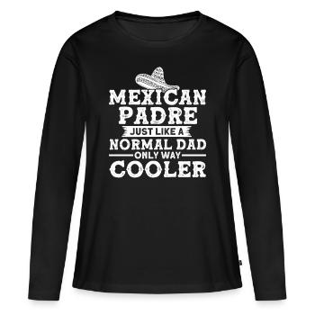Drapeau mexicain mexicain Fier mexicain - T-shirt manches longues Premium bio Femme - noir - Devant - Julia (174cm)