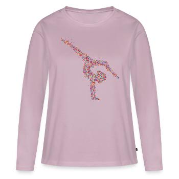 Turnen Gymnastik Turnerin - Frauen Premium Bio Langarmshirt - Altrosa - Vorne - Julia (174cm)
