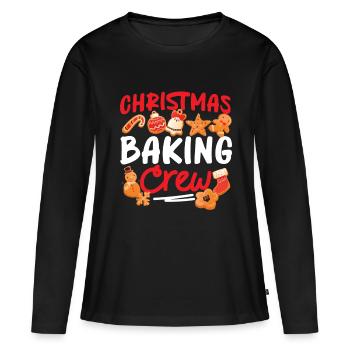 Bake Baking Gingerbread Man - Women's Premium Organic Long Sleeve Shirt - black - Front - Julia (174cm)