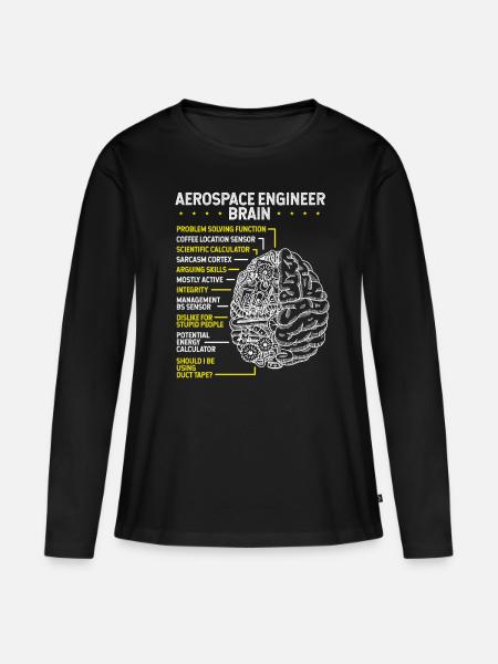 Aerospace Engineering Aerospace Engineer - Frauen Premium Bio Langarmshirt - Schwarz