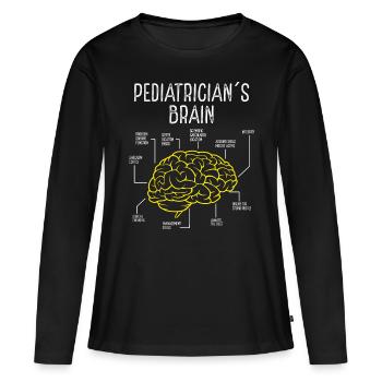 Pediatrician Children Pediatrician Stehtoscope - Frauen Premium Bio Langarmshirt - Schwarz - Vorne - Julia (174cm)
