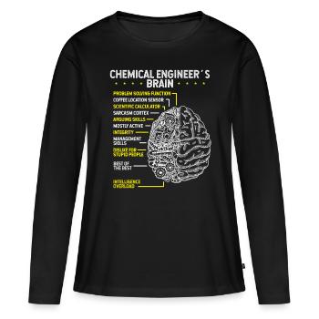 Chemical Engineer Chemistry Chemical Engineering - Women's Premium Organic Long Sleeve Shirt - black - Front - Julia (174cm)