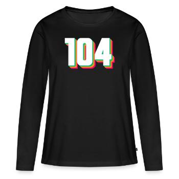 104 - T-shirt manches longues Premium bio Femme - noir - Devant - Julia (174cm)