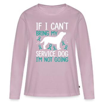 PTSD Support Dog Training Support Animal PTSD Dog - Women's Premium Organic Long Sleeve Shirt - dusky pink - Front - Julia (174cm)