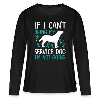 PTSD Support Dog Training Support Animal PTSD Dog - Frauen Premium Bio Langarmshirt - Schwarz - Vorne - Julia (174cm)