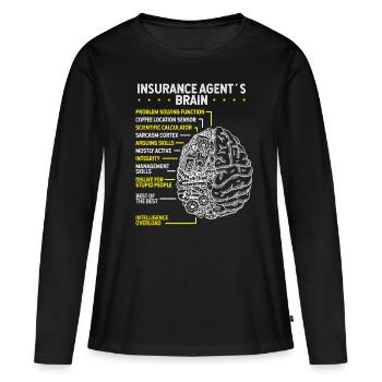 Life Insurance Agent Insurance Practice Test - Women's Premium Organic Long Sleeve Shirt - black - Front - Julia (174cm)