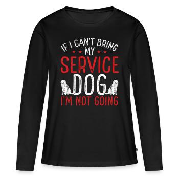 Emotional Support Dog for Service Dogs in Training - Women's Premium Organic Long Sleeve Shirt - black - Front - Julia (174cm)