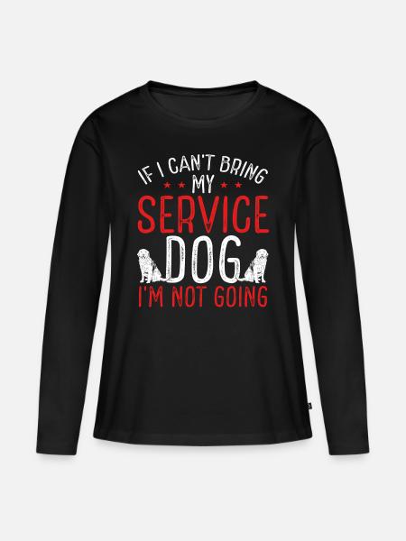 Emotional Support Dog for Service Dogs in Training - Frauen Premium Bio Langarmshirt - Schwarz