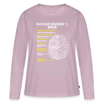 Nuclear Engineering Uranium Nuclear Engineering - Frauen Premium Bio Langarmshirt - Altrosa - Vorne - Julia (174cm)
