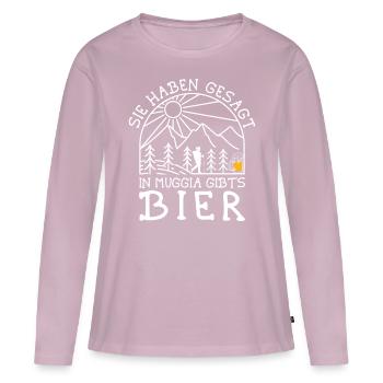 Alpenüberquerung Kärnten Muggia Wanderweg - Frauen Premium Bio Langarmshirt - Altrosa - Vorne - Julia (174cm)