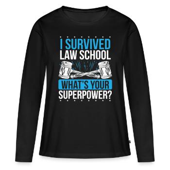 Law Student Essentials Law School Graduate Lawyer - Frauen Premium Bio Langarmshirt - Schwarz - Vorne - Julia (174cm)