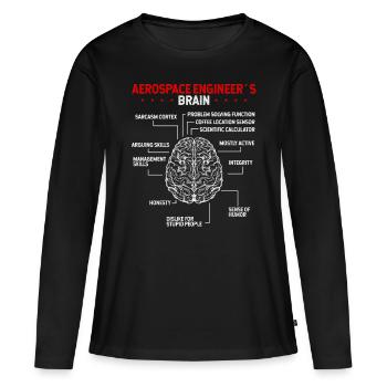 Aerospace Engineer Aerospace Engineering Signs - Frauen Premium Bio Langarmshirt - Schwarz - Vorne - Julia (174cm)
