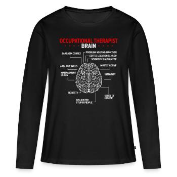 Occupational Therapist Brain Occupational Therapy - Women's Premium Organic Long Sleeve Shirt - black - Front - Julia (174cm)