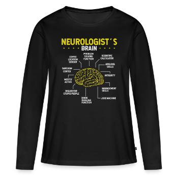 Neurologist Brain Neurology Science Neuroscience - Frauen Premium Bio Langarmshirt - Schwarz - Vorne - Julia (174cm)