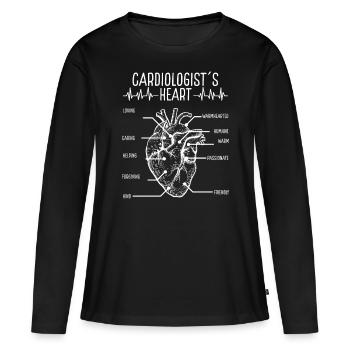 Cardiologist Heart Doctor Heart Doctor Nursing - Frauen Premium Bio Langarmshirt - Schwarz - Vorne - Julia (174cm)