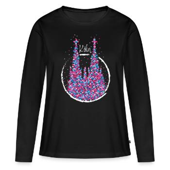 Cologne Real Carnaval de Cologne Carnaval - T-shirt manches longues Premium bio Femme - noir - Devant - Julia (174cm)