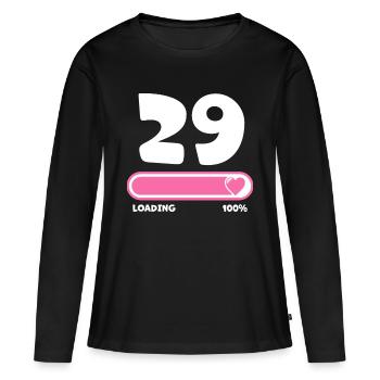 29ème anniversaire 29 ans - T-shirt manches longues Premium bio Femme - noir - Devant - Julia (174cm)