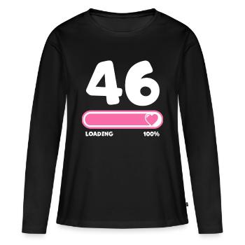 46th birthday 46 years - Women's Premium Organic Long Sleeve Shirt - black - Front - Julia (174cm)
