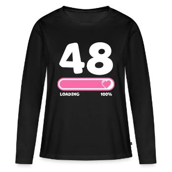 48th birthday 48 years - Women's Premium Organic Long Sleeve Shirt - black - Front - Julia (174cm)