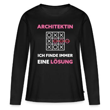 Architektin Architektur Studium Lustiger Spruch - Frauen Premium Bio Langarmshirt - Schwarz - Vorne - Julia (174cm)