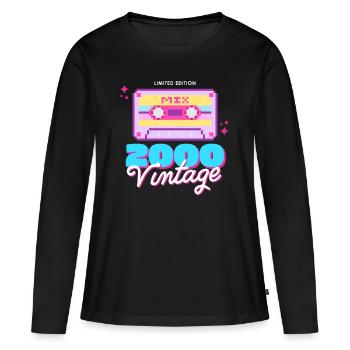2000 Vintage Year Vintage Gift Idea Retro - Women's Premium Organic Long Sleeve Shirt - black - Front - Julia (174cm)
