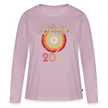 2011 Birthday Vinyl Vintage - Women's Premium Organic Long Sleeve Shirt - dusky pink - Front - Julia (174cm)