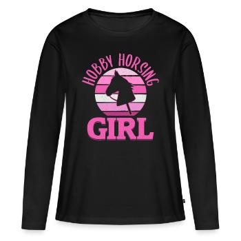 Hobby Horse Hobby Horsing Hobbyhorse Gift - Women's Premium Organic Long Sleeve Shirt - black - Front - Julia (174cm)