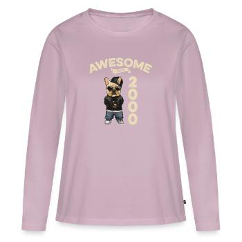 2000 Birthday Awesome since Cool Dog - Women's Premium Organic Long Sleeve Shirt - dusky pink - Front - Julia (174cm)