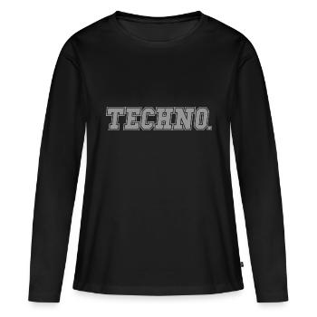 Techno Raver - Women's Premium Organic Long Sleeve Shirt - black - Front - Julia (174cm)