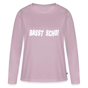 Bayern Bayrisch Passt Schon Dialekt - Frauen Premium Bio Langarmshirt - Altrosa - Vorne - Julia (174cm)
