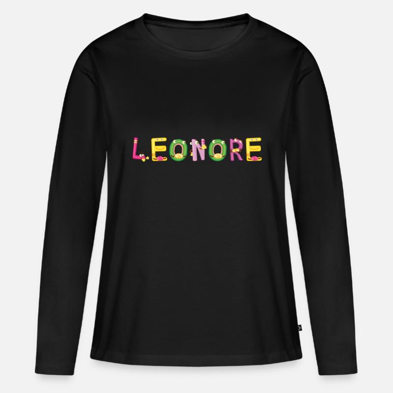 Leonore - Frauen Premium Bio Langarmshirt - Schwarz