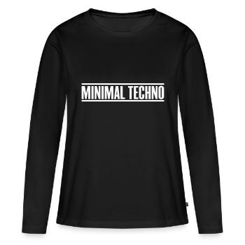 Minimaler Techno - Frauen Premium Bio Langarmshirt - Schwarz - Vorne - Julia (174cm)