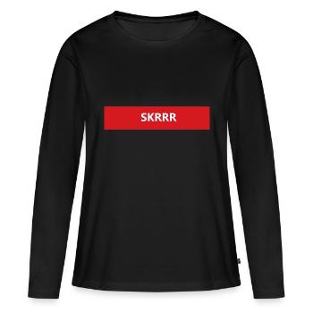 SKRRR red - Frauen Premium Bio Langarmshirt - Schwarz - Vorne - Julia (174cm)
